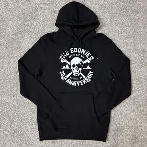 The Goonies Hoodie Mens Medium Black Pullover Fleece Sweatshirt 35th Anniversary